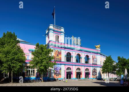 Palads Teatret, cinema, progettato da Andreas Clemmensen e Johan Nielsen (1918), decorato da Poul e Aase Gernes (1989); Copenaghen, Danimarca Foto Stock