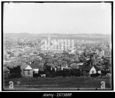 Chattanooga e Missionary Ridge di Cameron Hill, corrispondente trasparenza di vetro (con lo stesso codice di serie) disponibile su videodisc frame 1A-29736., 'WHJ 653' su negativo; 'WHJ [, .]' Sulla trasparenza, Detroit Publishing Co. No 014308., Gift; State Historical Society of Colorado; 1949, Stati Uniti, Tennessee, Chattanooga. Foto Stock