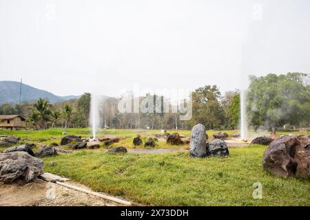 Le sorgenti termali di San Kamphaeng a Chiang mai, Thailandia Foto Stock