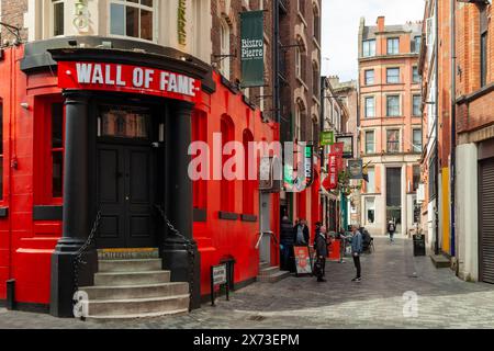 Wall of Fame nel Cavern Quarter di Liverpool, Inghilterra. Foto Stock