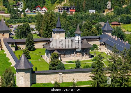 Il monastero di Sucevita in Romania Foto Stock