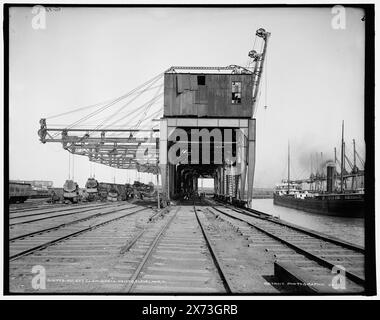 Hulett vongole, Cleveland, Ohio, Data basata su Detroit, Catalogo P (1906)., 'G 1529' su negative., Detroit Publishing Co. N. 016779., Gift; State Historical Society of Colorado; 1949, moli e moli. , Macchine di sollevamento. , Stati Uniti, Ohio, Cleveland. Foto Stock