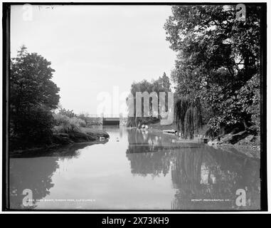 Doan Brook, Gordon Park, Cleveland, Ohio, Date based on Detroit, Catalogue J (1901)., 'X-9' on negative., Detroit Publishing Co. N. 013123., Gift; State Historical Society of Colorado; 1949, Streams. , Parchi. , Stati Uniti, Ohio, Cleveland. Foto Stock