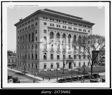 Detroit Athletic Club, Detroit, Mich., titolo da articolo, Detroit Publishing Co. N. 073373., Gift; State Historical Society of Colorado; 1949, Detroit Athletic Club, Buildings, Michigan, Detroit, 1910-1920. , Clubhouse. , Stati Uniti, Michigan, Detroit. Foto Stock