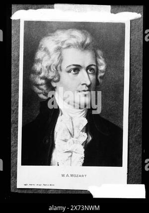 W.A. Mozart, foto di una foto contrassegnata con 'Verl[ag] Herm. Leiser, Berlin, Wilm.', probabilmente collegato ai negativi D420-2370 a D420-2400., Detroit Publishing Co. N. K 2390., Gift; State Historical Society of Colorado; 1949, Mozart, Wolfgang Amadeus, 1756-1791. Foto Stock