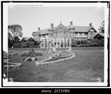 Blantyre, casa di R.W. Patterson, ovvero Robert W. Paterson, Lenox, Massachusetts, Detroit Publishing Co. N. 072957., Gift; State Historical Society of Colorado; 1949, Dwellings. , Giardini. , Stati Uniti, Massachusetts, Lenox. Foto Stock