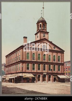 Faneuil Hall, Boston, in album preparato da Detroit Photographic Co. Da utilizzare come catalogo nel suo ufficio., Detroit Publishing Co., no 53446., Gift; State Historical Society of Colorado; 1955, Faneuil Hall (Boston, Massachusetts) , Markets. , Auditorium. , Stati Uniti, Massachusetts, Boston. Foto Stock