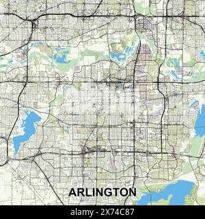 Arlington, Texas, Stati Uniti d'America poster art Illustrazione Vettoriale