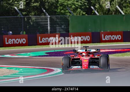 17 maggio 2024; autodromo Enzo e Dino Ferrari, Imola, Italia; FIA Formula 1 Emilia Romagna Grand Prix 2024; giornata di prove libere; Charles Leclerc di Ferrari Foto Stock