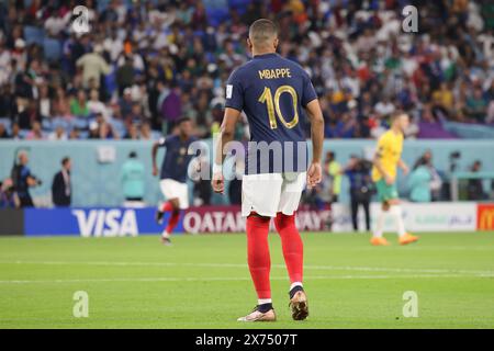 Doha, Qatar. 22esimo. novembre 2022. Kylian Mbappe durante la partita tra Francia e Australia, gruppo D, Coppa del mondo FIFA Qatar 2022. Foto Stock