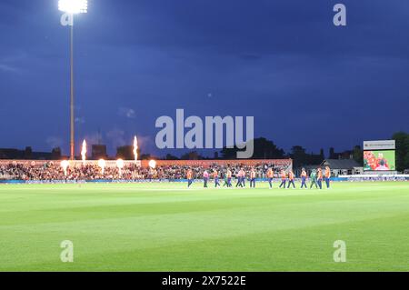 Northampton, Regno Unito. 17 maggio 2024. The County Ground, Northampton, Inghilterra, 17 maggio 2024: L'Inghilterra vince per 65 punti nella 2a partita Vitality IT20 tra Inghilterra e Pakistan al County Ground, Northampton (Promediapix/SPP) credito: SPP Sport Press Photo. /Alamy Live News Foto Stock