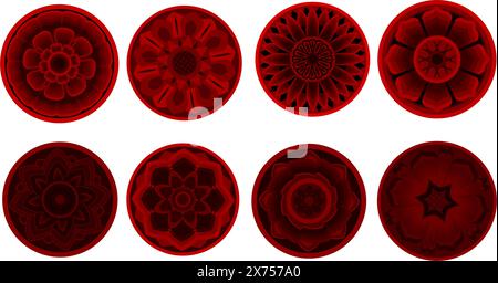 Flowers Vector Art Collection per designer. Illustrazione Vettoriale