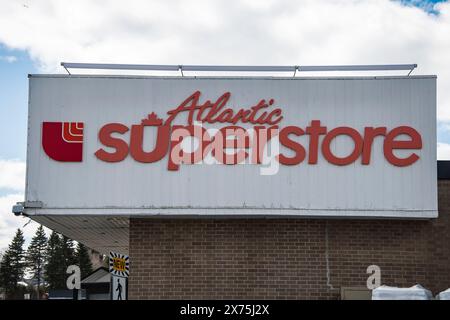 Insegna Atlantic Superstore nel centro di Chatham a Miramichi, New Brunswick, Canada Foto Stock