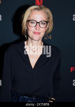 Los Angeles, California, USA 17 maggio 2024 l'attrice Gillian Anderson partecipa alla chiamata fotografica per NetflixÕs ÒThe CrownÓ al FYSEE al Sunset Las Palmas Studios il 17 maggio 2024 a Los Angeles, California, USA. Foto di Barry King/Alamy Live News Foto Stock