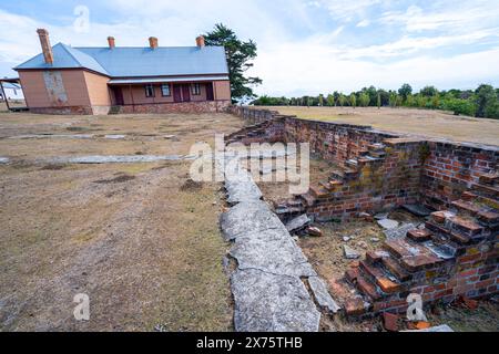 Esterno delle sale da pranzo Coffee Palace, Darlington, Maria Island, Tasmania Foto Stock