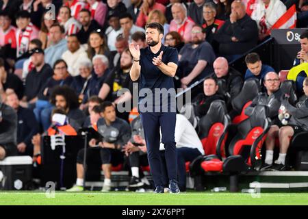 Direttore di Southampton Russell Martin - Southampton contro West Bromwich Albion, Sky Bet Championship, Play Off semifinale 2nd Leg, St Mary's Stadium, Southampton, Regno Unito - 17 maggio 2024 solo uso editoriale - si applicano restrizioni DataCo Foto Stock