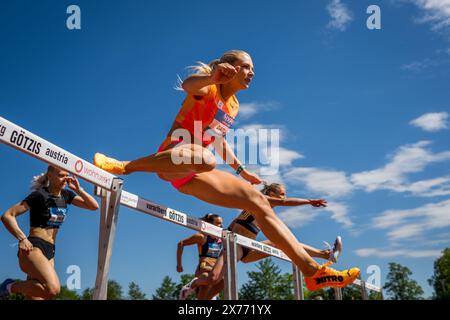 Gotzis, Austria. 18 maggio 2024. L'austriaca Ivona Dadic è stata fotografata in azione durante l'evento eptathlon femminile il primo giorno dell'Hypo-Meeting, IAAF World Combined Events Challenge, nello stadio Mosle di Gotzis, Austria, sabato 18 maggio 2024. BELGA PHOTO JASPER JACOBS credito: Belga News Agency/Alamy Live News Foto Stock