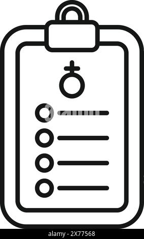Icona degli appunti della lista di controllo medica con illustrazione del vettore sanitario per la documentazione delle registrazioni, la gestione delle attività, gli appuntamenti per gli esami e la programmazione della cura del paziente Illustrazione Vettoriale