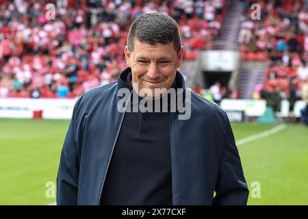 Matt Peet capo allenatore dei Wigan Warriors durante la semifinale della Betfred Challenge Cup Hull KR contro Wigan Warriors all'Eco-Power Stadium, Doncaster, Regno Unito, 18 maggio 2024 (foto di Mark Cosgrove/News Images) Foto Stock