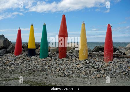 Yarmouth Booy Wall, yarmouth, nuova Scozia, Canada Foto Stock