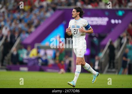 Lusail, Qatar. 28 novembre 2022. Edinson Cavani in azione durante la partita tra Portogallo e Uruguay, gruppo H, Coppa del mondo FIFA Qatar 2022. Foto Stock
