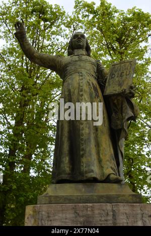 Monument de l'Abbé de l'Epée, Premier instituteur des sourds muets né à Versailles le XXIV novembre MDCCXII Foto Stock