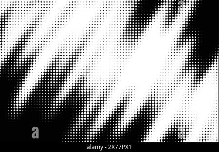 Modello di design per striscioni mezzitoni in stile linee interrotte astratte. Sfondo vettoriale. Illustrazione Vettoriale