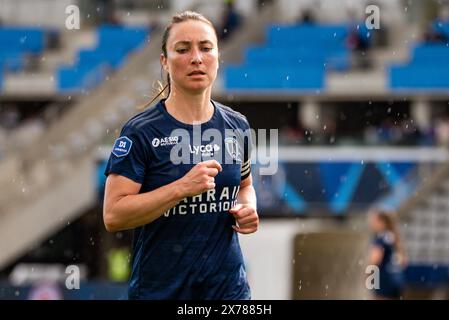 Gaetane Thiney del Paris FC durante il campionato francese femminile, play-off, 3° posto partita di calcio tra il Paris FC e lo Stade de Reims il 17 maggio 2024 allo stadio Sebastien Charlety di Parigi, Francia Foto Stock