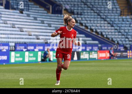 Leicester, Regno Unito. 18 maggio 2024. Leicester, Inghilterra, 18 maggio 2024: Leanne Kiernan (9 Liverpool) durante la partita Barclays fa Womens Super League tra Leicester City e Liverpool al King Power Stadium, Leicester 18 maggio 2024 (Bettina Weissensteiner/SPP) crediti: SPP Sport Press Photo. /Alamy Live News Foto Stock