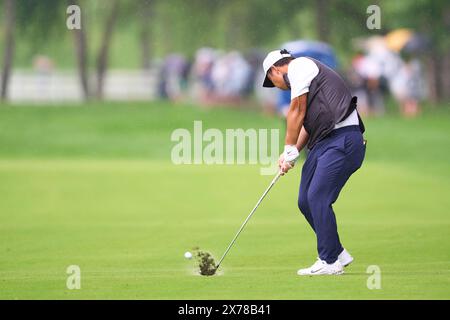 Kim Joo-hyung della Corea del Sud in azione durante la seconda giornata del campionato PGA 2024 al Valhalla Golf Club il 17 maggio 2024 a Louisville, Kentucky. Foto Stock