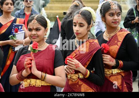 Londra, Regno Unito. Giornata della memoria del genocidio Tamil. Quindicesima memoria annuale del genocidio Tamil Mullivaikkal, Trafalgar Square, Westminster. Crediti: michael melia/Alamy Live News Foto Stock