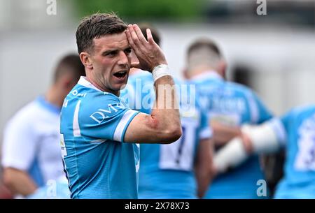 Barnet, Regno Unito. 18 maggio 2024. Premiership Rugby. Saracens uomini V saldi squali. Stadio Stone X. Barnet. George Ford (sale Sharks) durante la partita di rugby Saracens Men V sale Sharks Gallagher Premiership. Crediti: Sport in foto/Alamy Live News Foto Stock