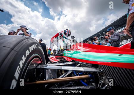 Speedway, Indiana, Stati Uniti. 18 maggio 2024. TAKUMA SATO (75) di Tokyo, Giappone, si prepara a qualificarsi per la 108a corsa della 500 miglia di Indianapolis sul circuito di Indianapolis, IN. (Credit Image: © Walter G. Arce Sr./ASP via ZUMA Press Wire) SOLO PER USO EDITORIALE! Non per USO commerciale! Foto Stock