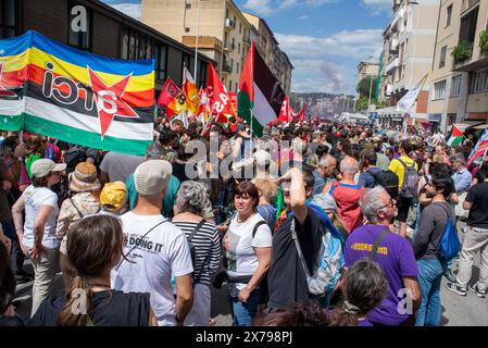 Manifestazione nazionale dei lavoratori della GKN a campi Bisenzio a Firenze 18 maggio 2024. Foto Stock