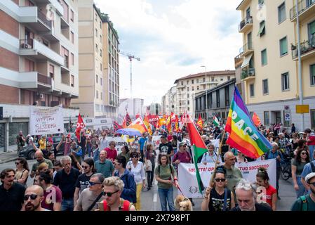 Manifestazione nazionale dei lavoratori della GKN a campi Bisenzio a Firenze 18 maggio 2024. Foto Stock