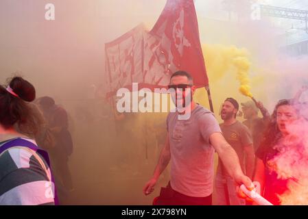 Manifestazione nazionale dei lavoratori della GKN a campi Bisenzio a Firenze 18 maggio 2024. Foto Stock