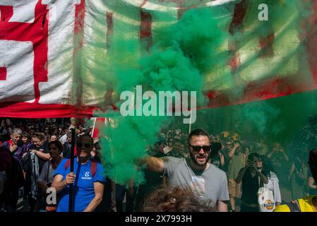 Manifestazione nazionale dei lavoratori della GKN a campi Bisenzio a Firenze 18 maggio 2024. Foto Stock