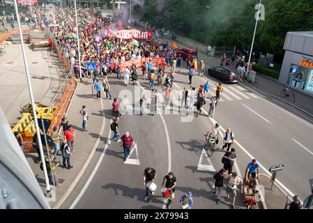 Manifestazione nazionale dei lavoratori della GKN a campi Bisenzio a Firenze 18 maggio 2024. Foto Stock