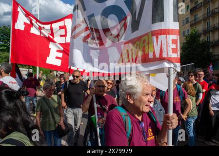 Manifestazione nazionale dei lavoratori della GKN a campi Bisenzio a Firenze 18 maggio 2024. Foto Stock