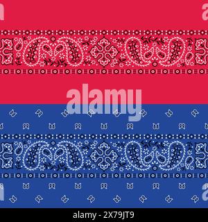 Classico bordino paisley senza cuciture. Illustrazione vettoriale. Illustrazione Vettoriale