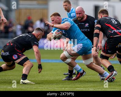 LONDRA, REGNO UNITO. 18 maggio 2024. Durante Saracens vs sale Sharks - Gallagher Premiership Rugby Round 18 allo Stonex Stadium sabato 18 maggio 2024. LONDRA, INGHILTERRA. Crediti: Taka G Wu/Alamy Live News Foto Stock