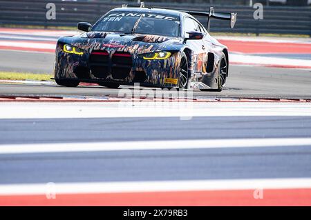 Le Americhe. 18 maggio 2024. Samantha Tan (38) con ST Racing nella gara di qualificazione di prima mattina della BMW M4 GT3 al Fanatec GT World Challenge America, Circuit of the Americas. Austin, Texas. Mario Cantu/CSM/Alamy Live News Foto Stock