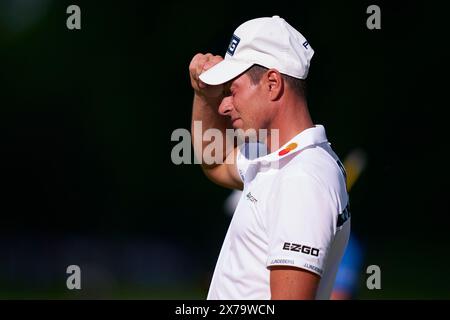 Viktor Hovland os Norway in azione durante il terzo round del campionato PGA 2024 al Valhalla Golf Club il 18 maggio 2024 a Louisville, Kentucky. Foto Stock