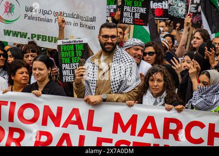 Motaz Azaiza alla marcia Nazionale per la Palestina Foto Stock