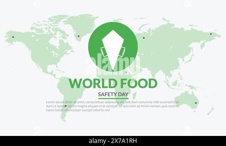 Giornata mondiale della sicurezza alimentare 7 giugno design di templet poster Illustrazione Vettoriale