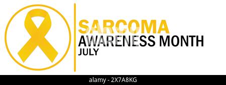 Sarcoma Awareness mese di luglio. Illustrazione vettoriale. Adatto per biglietti d'auguri, poster e striscioni. Illustrazione Vettoriale