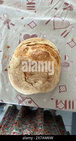 su civraxiu tipico pane sardo fatto di semola di grano Foto Stock