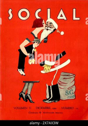 Copertina della rivista cubana Social - Conrado Walter Massaguer - 1920 Foto Stock