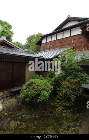 Cortile del Tempio Seiryo-ji a Kyoto, Giappone Foto Stock