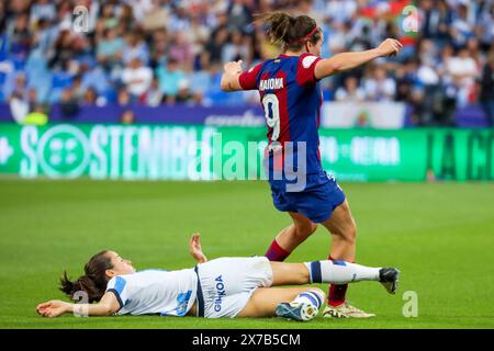 Saragozza, Spagna, 18 marzo 2024: Durante la partita di calcio della Copa de la Reina tra FC Barcelona e Real Sociedad all'Estadio de la Romareda di Saragozza, Spagna (Judit Cartiel/SPP) Foto Stock